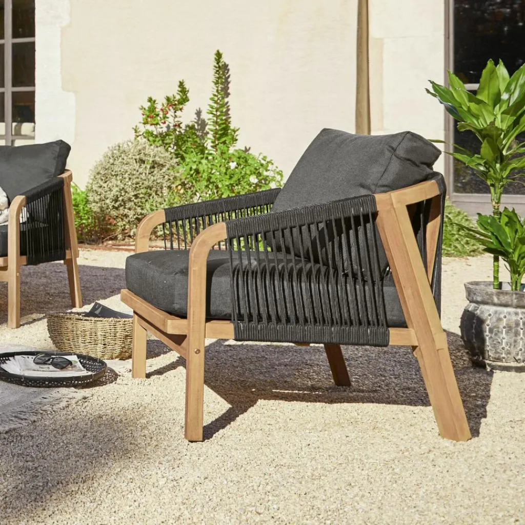 LOBERON Sessel FSC®-100% Shreveport braun/anthrazit New