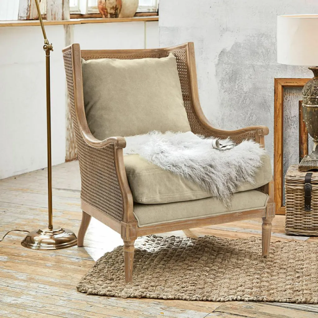 LOBERON Sessel Greenbrier antikbraun/beige
