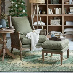 LOBERON Sessel Greenbrier antikbraun/grün Hot