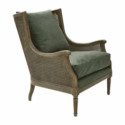 LOBERON Sessel Greenbrier antikbraun/grün Hot