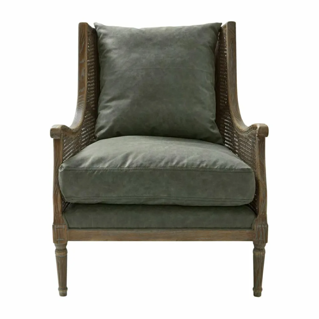 LOBERON Sessel Greenbrier antikbraun/grün Hot