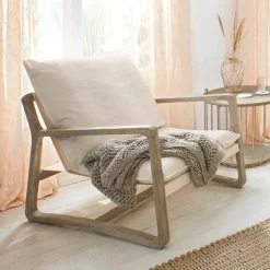 LOBERON Sessel Jowna creme/braun Outlet