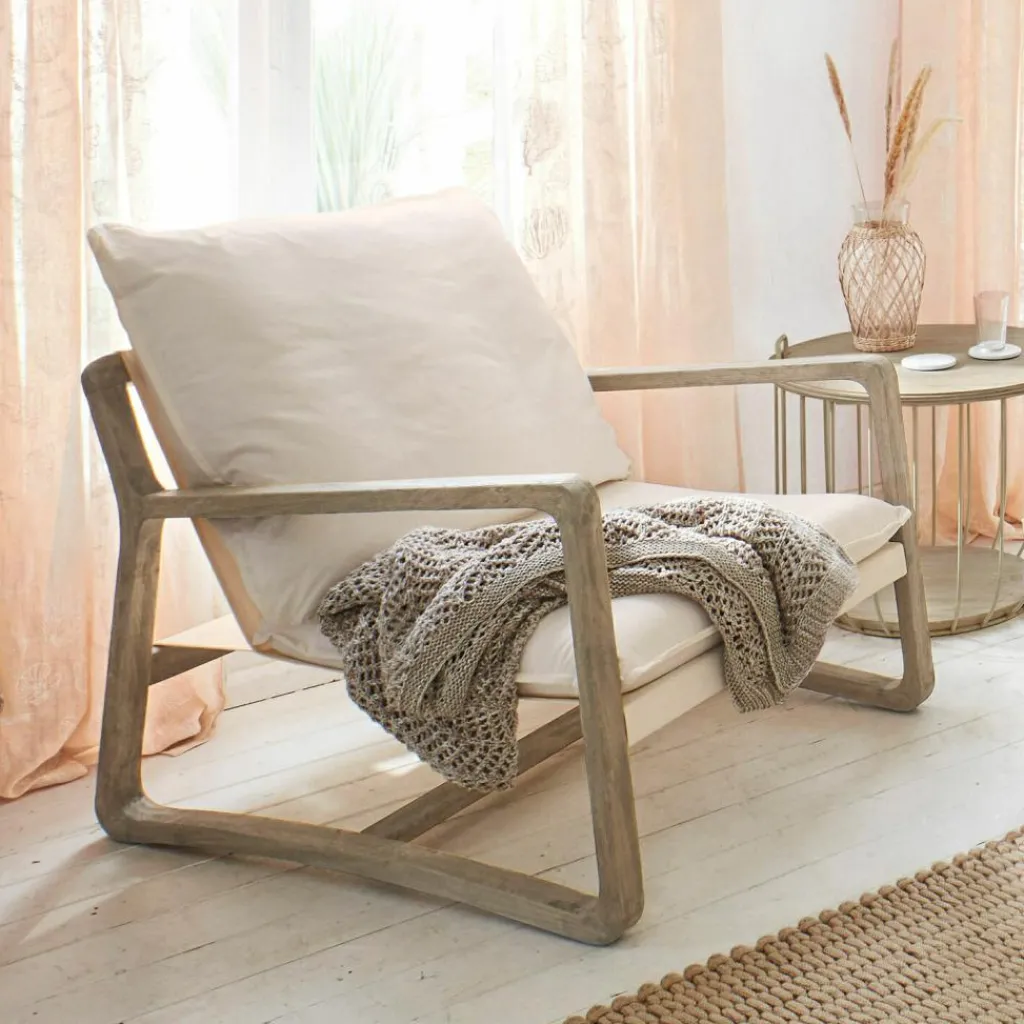 LOBERON Sessel Jowna creme/braun Outlet