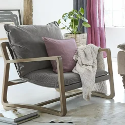 LOBERON Sessel Jowna grau/braun