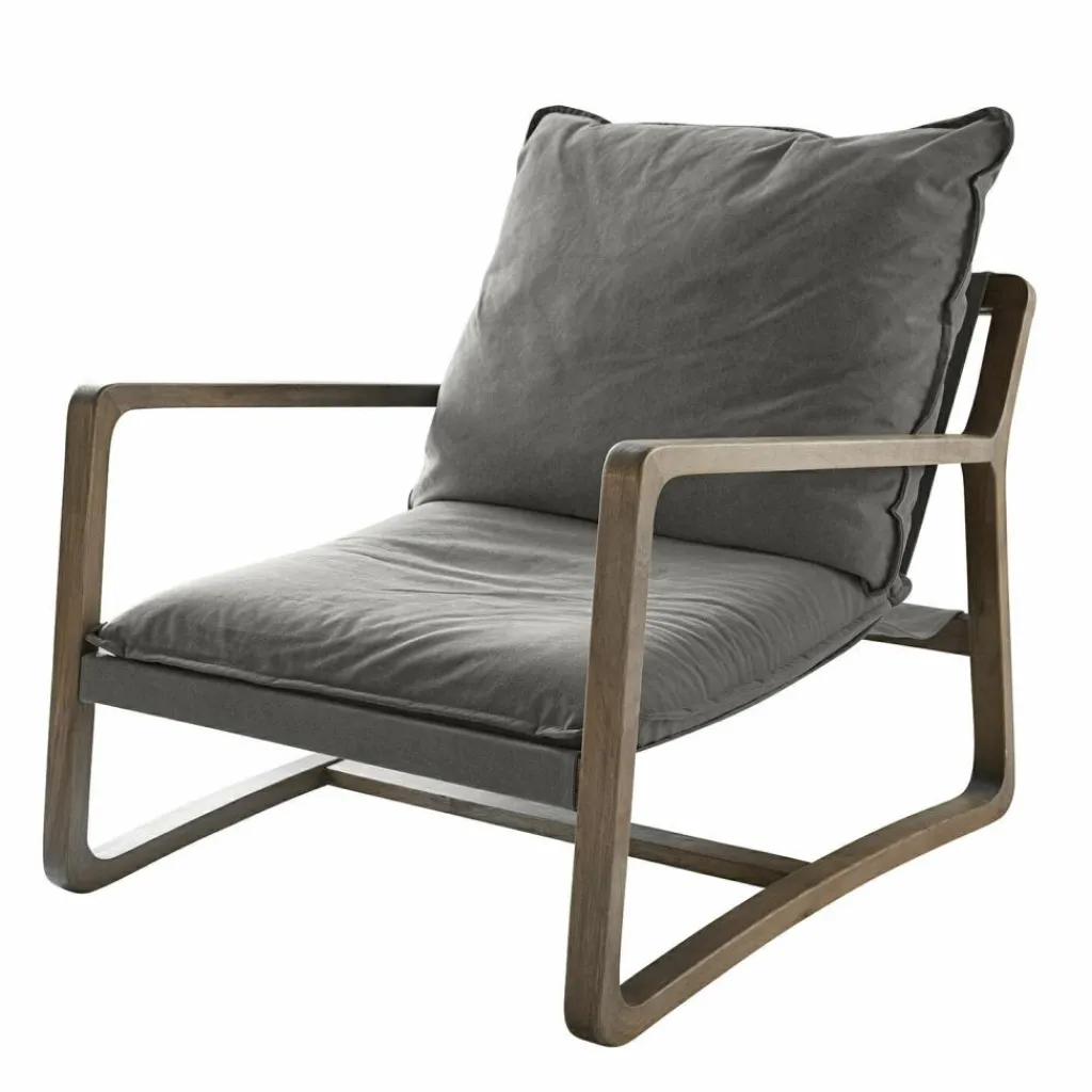 LOBERON Sessel Jowna grau/braun