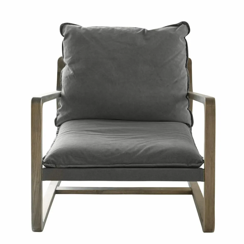 LOBERON Sessel Jowna grau/braun