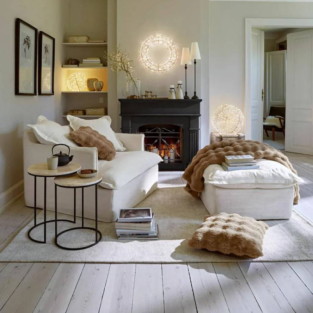LOBERON Sessel mit Hocker Avignon creme Discount