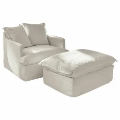 LOBERON Sessel mit Hocker Avignon creme Discount