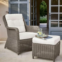 LOBERON Sessel mit Hocker Bromyard New