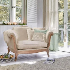 LOBERON Sessel Sumerset leinen/antikbraun Sale