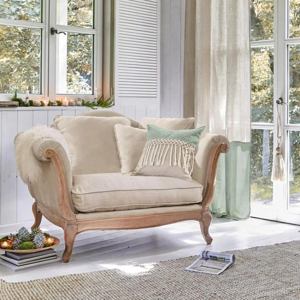 LOBERON Sessel Sumerset leinen/antikbraun Sale