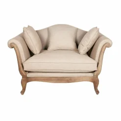 LOBERON Sessel Sumerset leinen/antikbraun Sale