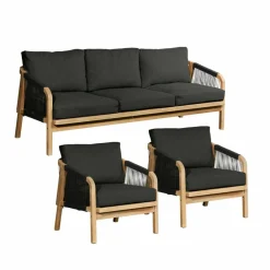 LOBERON Sitzgruppe FSC®-100% Shreveport braun/anthrazit Online