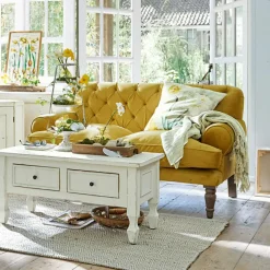 LOBERON Sofa Carme gelb