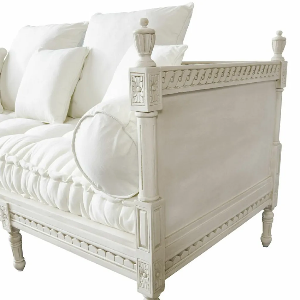 LOBERON Sofa Douville antikweiß New