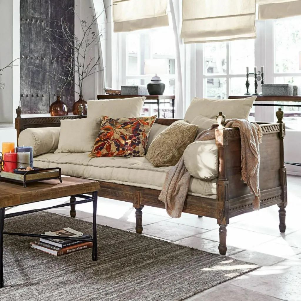 LOBERON Sofa Douville antikbraun/creme Sale