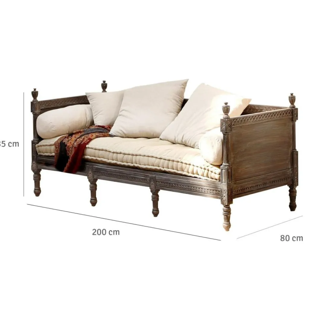 LOBERON Sofa Douville antikbraun/creme Sale