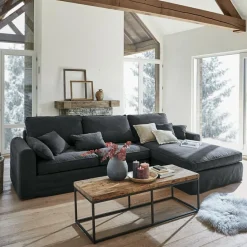 LOBERON Sofa Seaford dunkelgrau Outlet