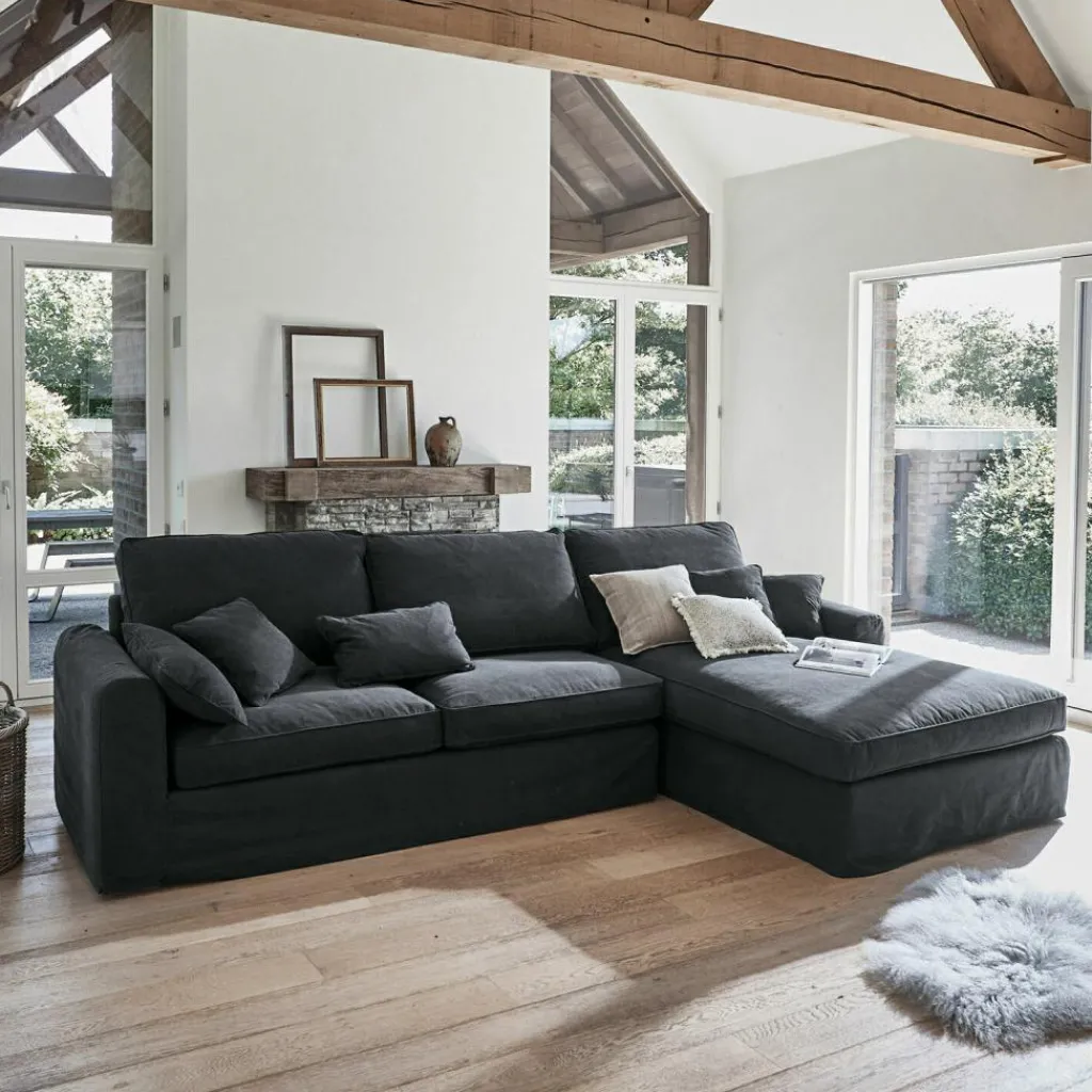 LOBERON Sofa Seaford dunkelgrau Outlet