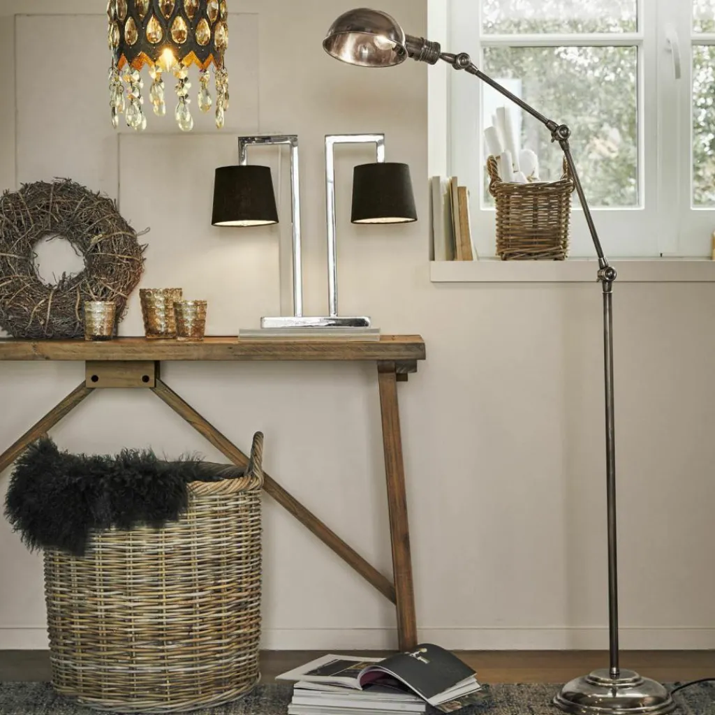 LOBERON Stehlampe Tulsa antiksilber