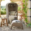 LOBERON Strandkorb mit Hocker Sanivane New