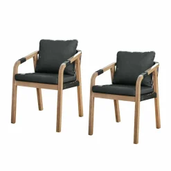 LOBERON Stuhl 2er Set FSC®-100% Kennedy braun/schwarz New