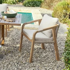 LOBERON Stuhl 2er Set FSC®-100% Kennedy braun/creme Discount