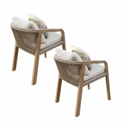 LOBERON Stuhl 2er Set FSC®-100% Kennedy braun/creme Discount