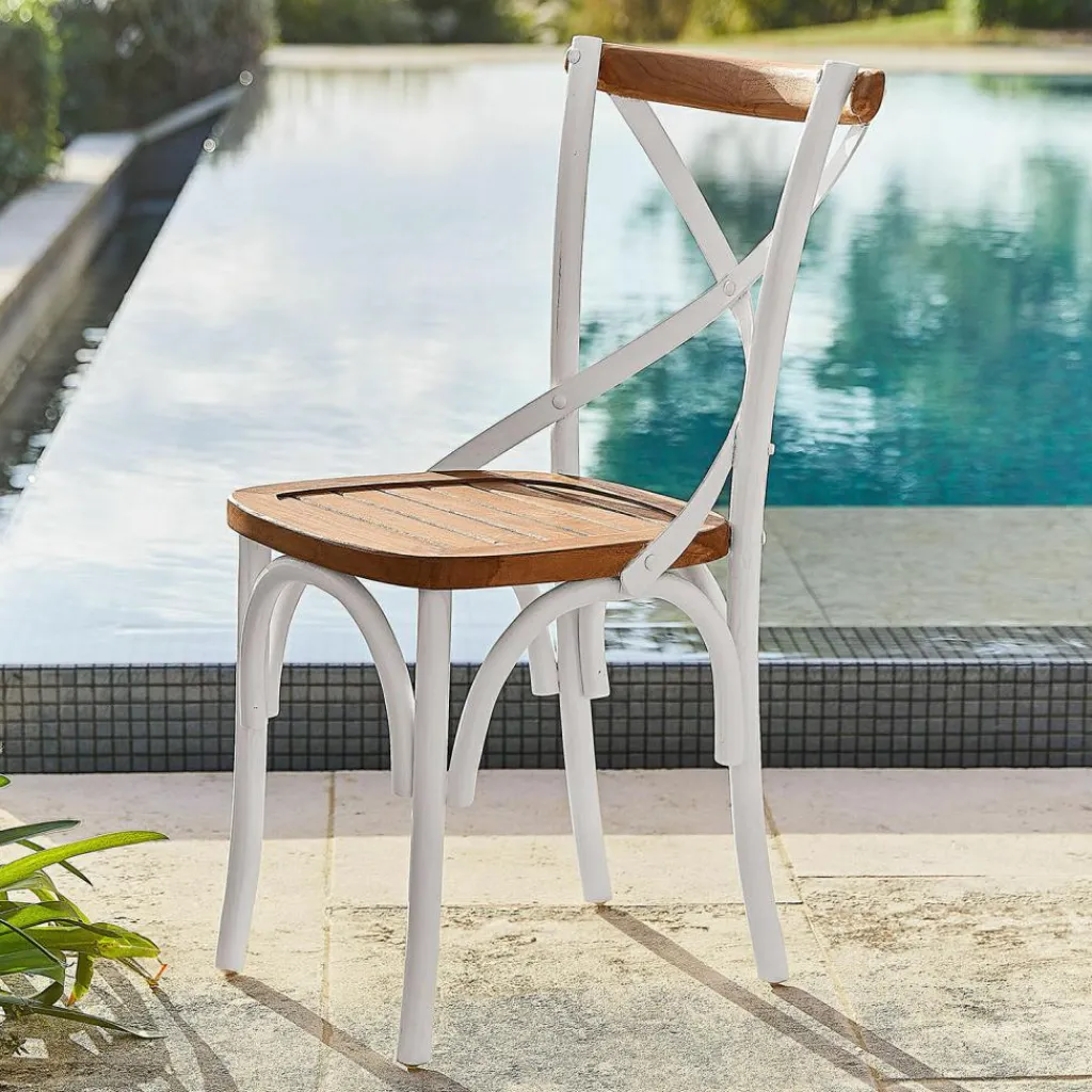 LOBERON Stuhl Kirkdale weiß/braun Hot