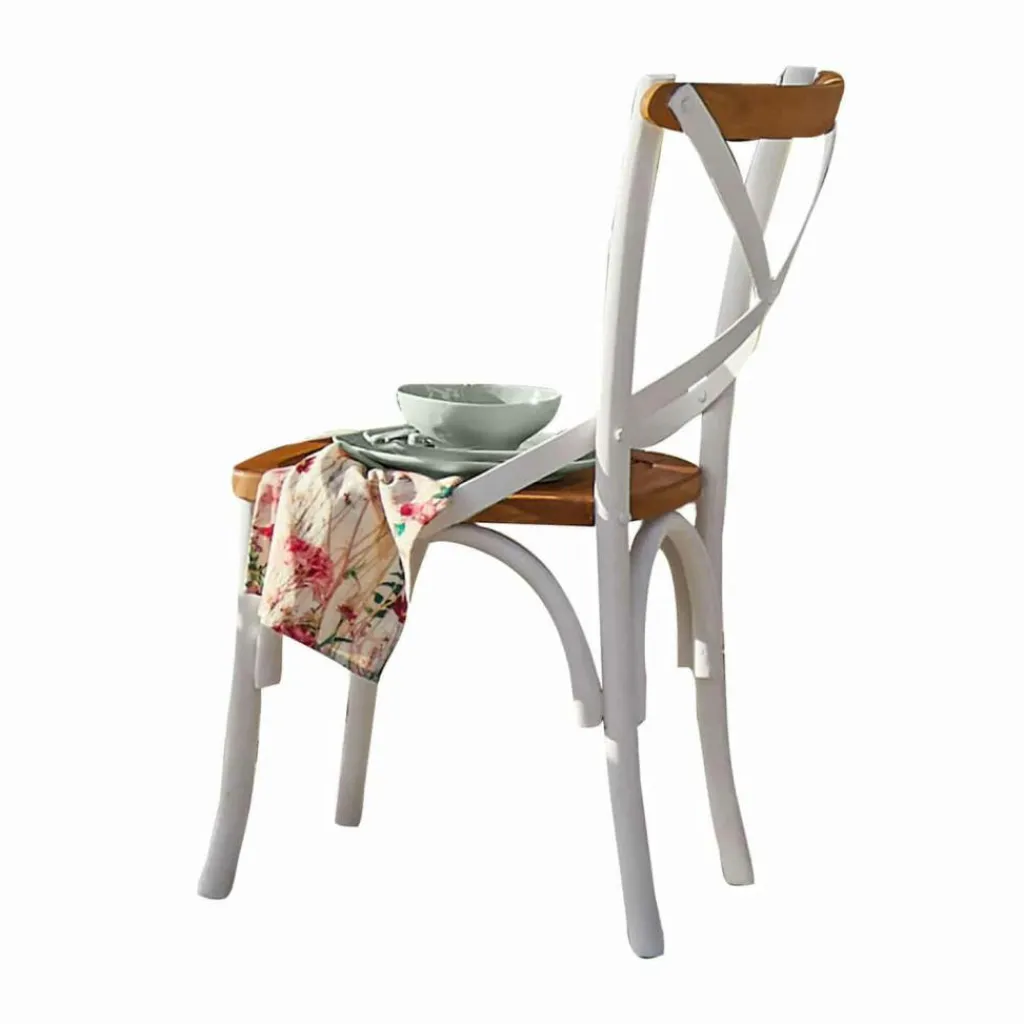 LOBERON Stuhl Kirkdale weiß/braun Hot