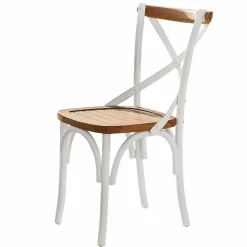 LOBERON Stuhl Kirkdale weiß/braun Hot