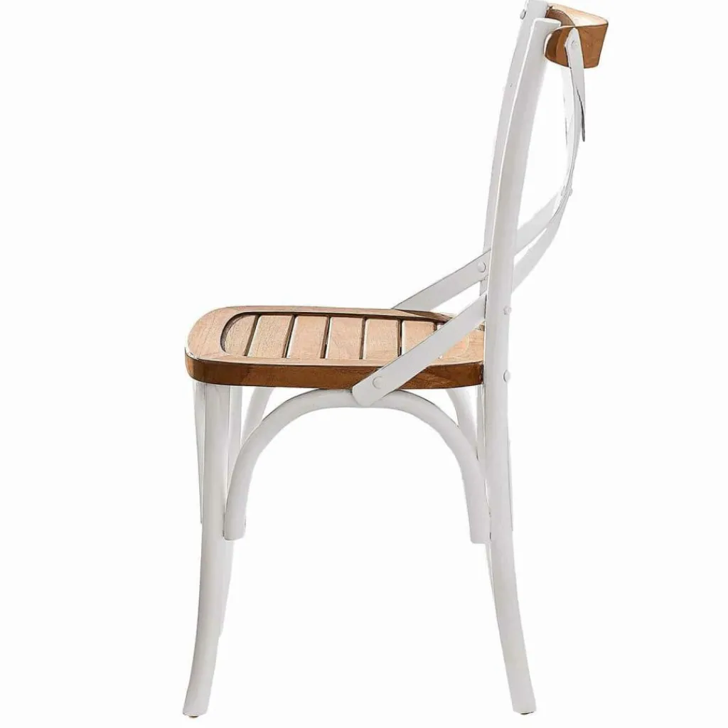 LOBERON Stuhl Kirkdale weiß/braun Hot