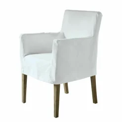 LOBERON Stuhl Longhill weiß/braun Outlet