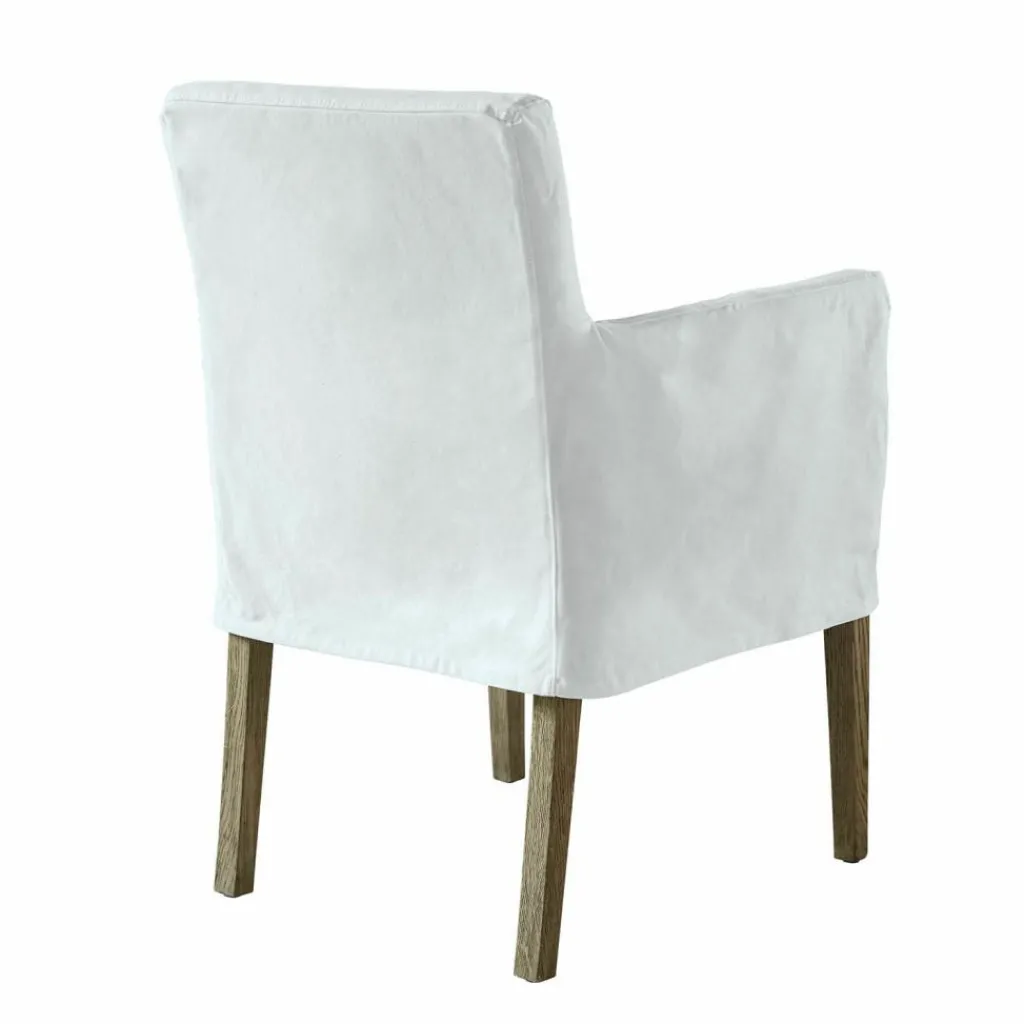 LOBERON Stuhl Longhill weiß/braun Outlet