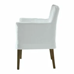 LOBERON Stuhl Longhill weiß/braun Outlet