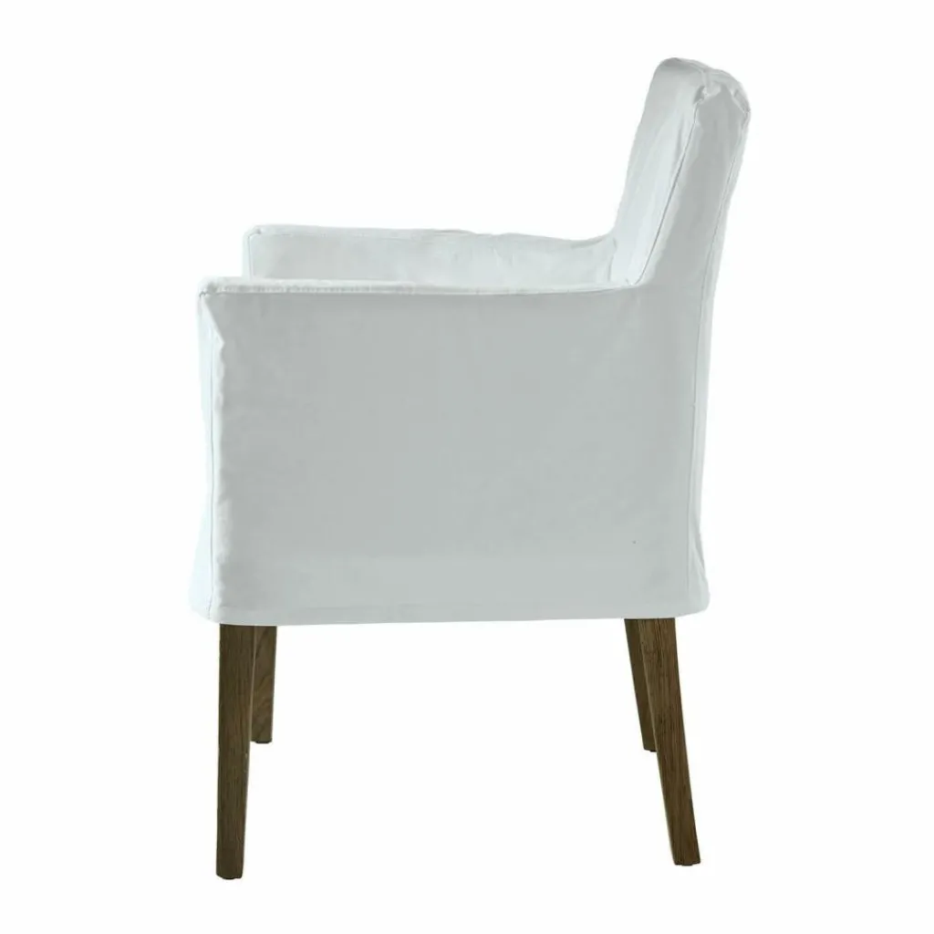 LOBERON Stuhl Longhill weiß/braun Outlet