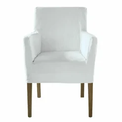 LOBERON Stuhl Longhill weiß/braun Outlet