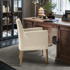 LOBERON Stuhl Longhill leinen/braun Discount