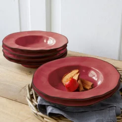 LOBERON Suppenteller 6er Set Biarré rot