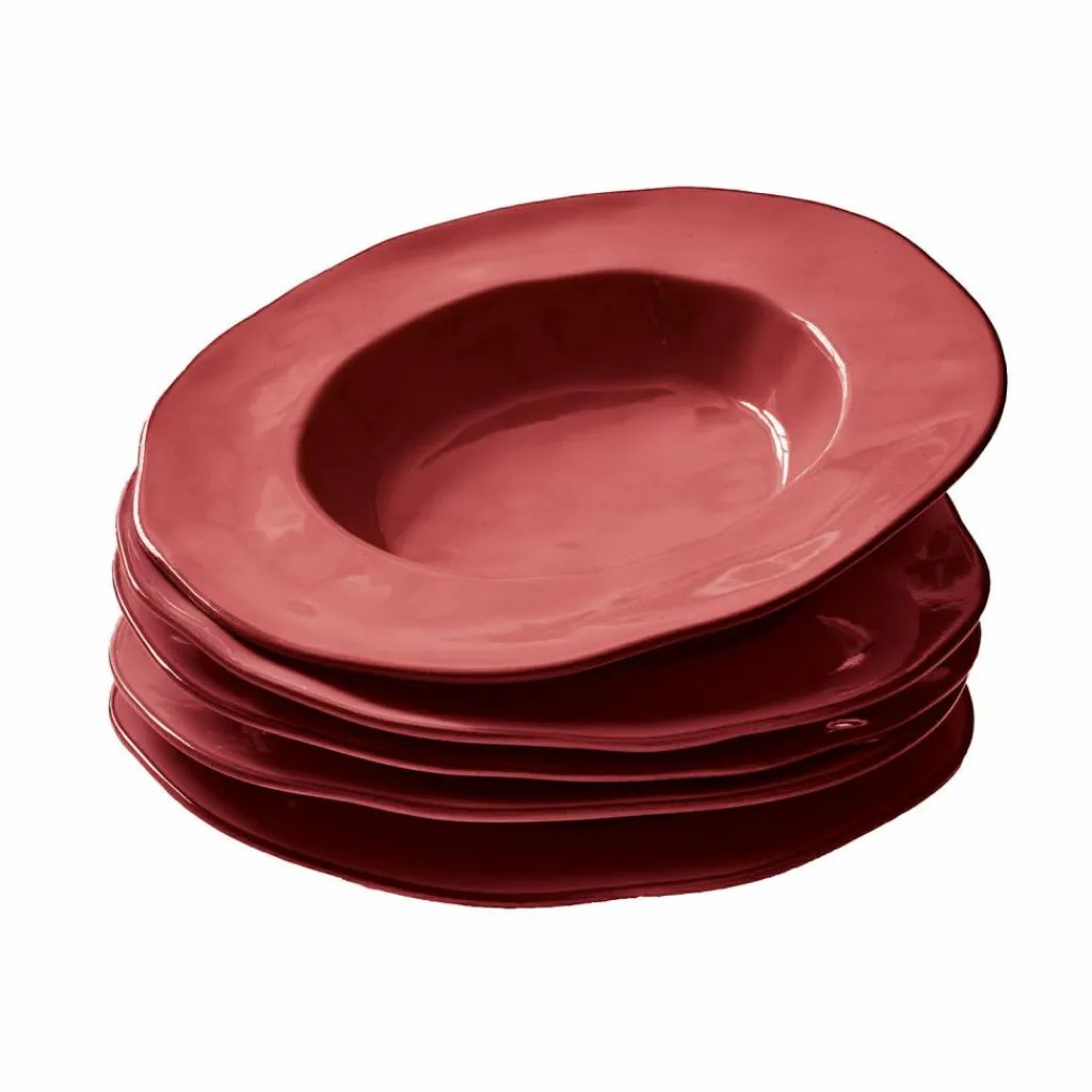 LOBERON Suppenteller 6er Set Biarré rot