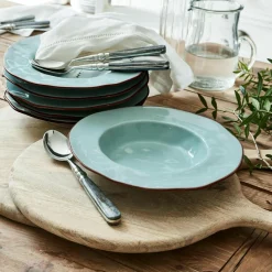 LOBERON Suppenteller 6er Set Biarré türkis New
