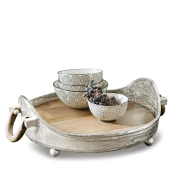 LOBERON Tablett Louvil silber Discount