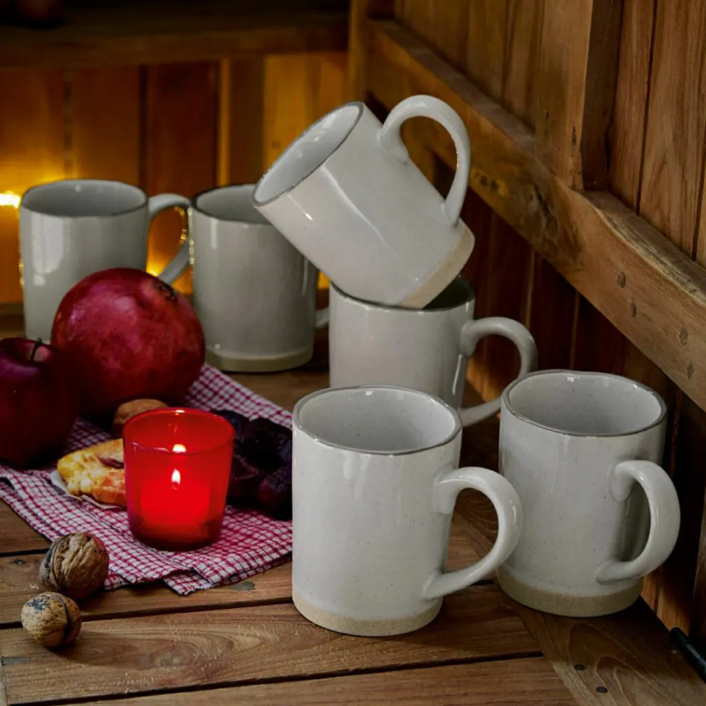 LOBERON Tasse 6er Set Biarré grau Best