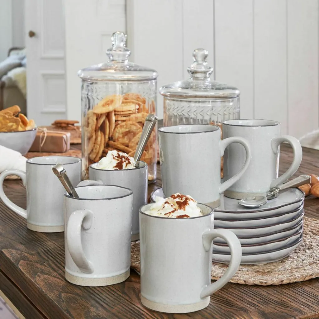 LOBERON Tasse 6er Set Biarré grau Best