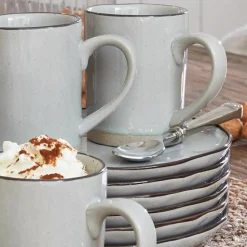 LOBERON Tasse 6er Set Biarré grau Best