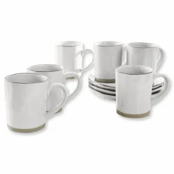 LOBERON Tasse 6er Set Biarré weiß Clearance