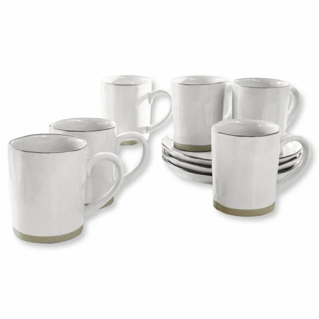 LOBERON Tasse 6er Set Biarré weiß Clearance