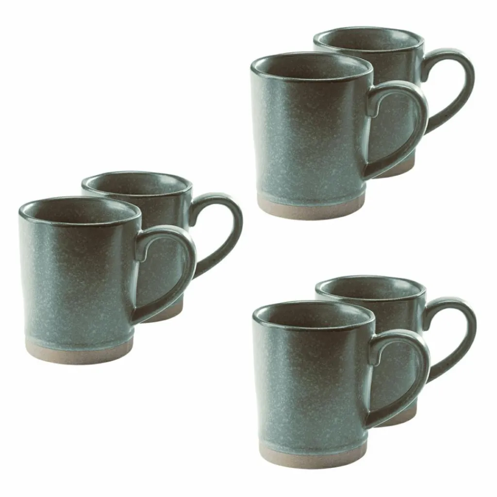 LOBERON Tasse 6er Set Biarré türkis/braun Online