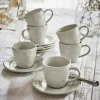 LOBERON Tasse mit Untertasse 6er Set Norrvik
