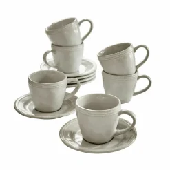 LOBERON Tasse mit Untertasse 6er Set Norrvik